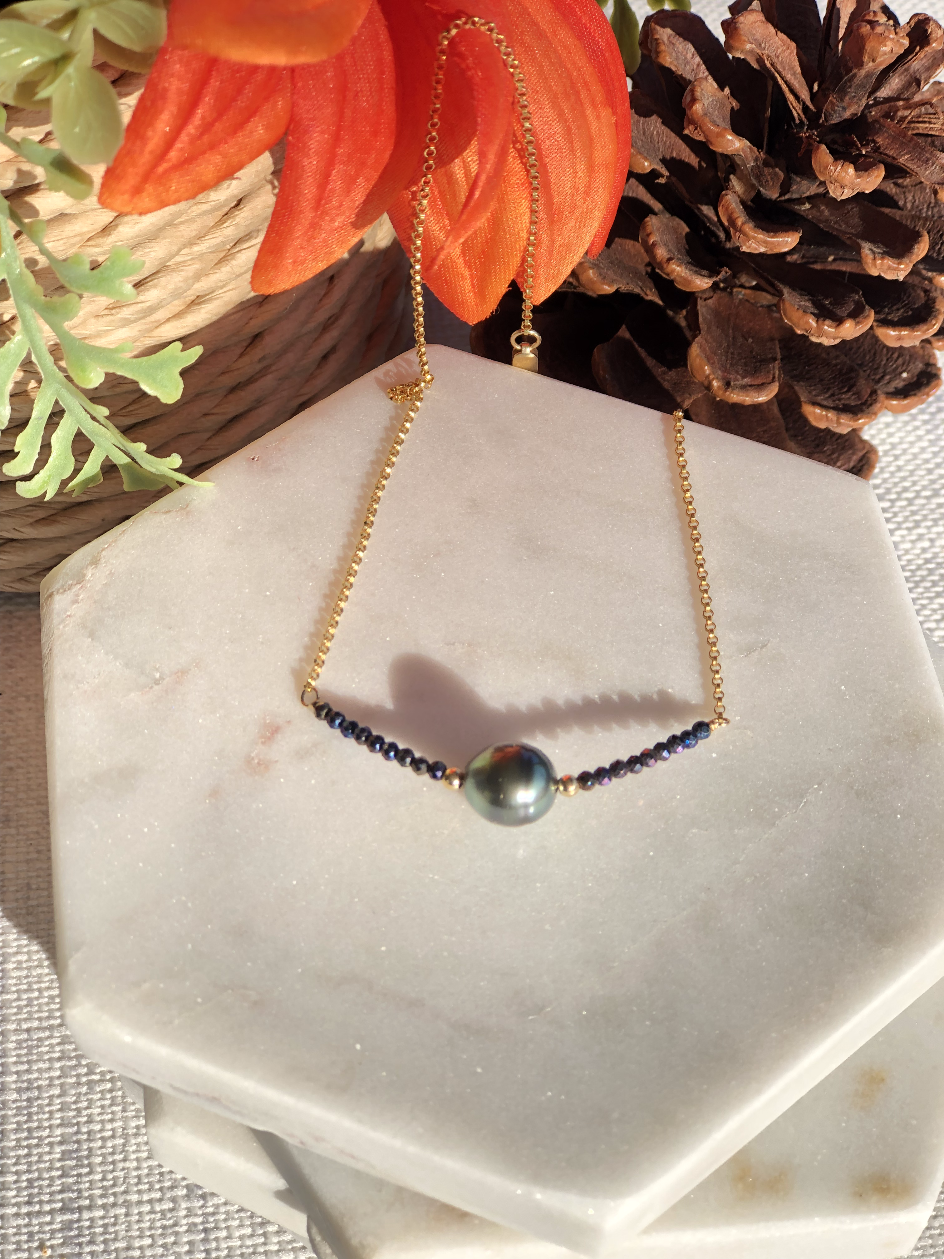 Hawaiian black pearl on sale necklace